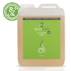 White 2.5‑liter EcoSmoke refill jerrycan from Ecodor for combating smoke odor, featuring a white cap and a green label with instructions for use and product information on the back. The front displays the Ecodor and EcoSmoke brand names along with an image.